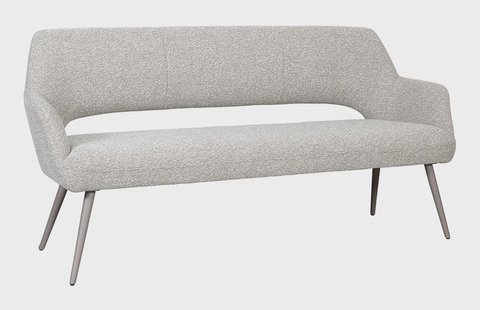 LABEL51 Eetkamerbank Sunray 190cm, Bouclé - Naturel/Taupe
