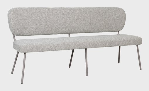 LABEL51 Eetkamerbank Singapore 220cm, Bouclé - Naturel/Taupe