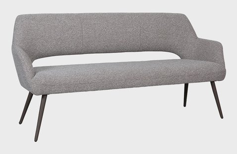 LABEL51 Eetkamerbank Sunray 220cm, Bouclé - Mushroom/brons