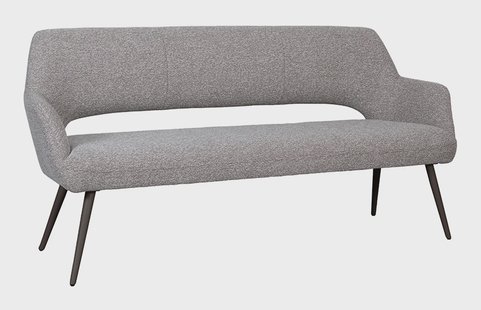 LABEL51 Eetkamerbank Sunray 190cm, Bouclé - Mushroom/Brons