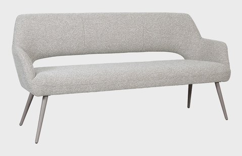 LABEL51 Eetkamerbank Sunray 220cm, Bouclé - Naturel/Taupe