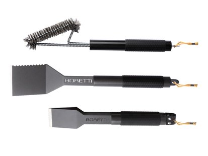+ 10% kassakorting | Boretti barbecue grill gereedsschapsset 3-delig (tang compact, spatel, borstel) - Laagste prijsgarantie!