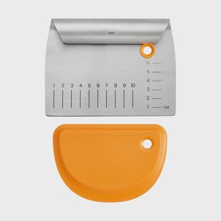 Fiskars Functional Form deegschraper Metaal-siliconen, 2 delen
