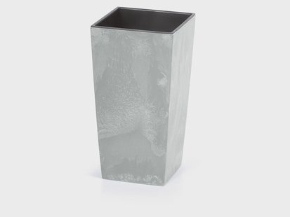 PROSPERPLAST Bloempot (Grijs in betonlook, 27 x 27 x 50 cm)