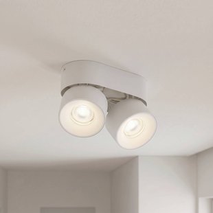 PRIOS spotlamp Rotari basic, 2-lamps, wit, lengte 18 cm, GU10