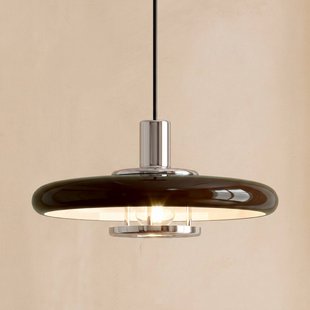 Branford hanglamp, bruin, Ø 35 cm, metaal, retro - Lindby - Woonkamer - Vintage / Retro - 1 lamp