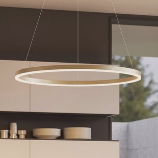 Albiona LED hanglamp, beige, 1 ring, Ø 80 cm - Arcchio - Keuken - Modern - Metaal - 1 lamp