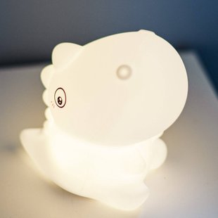 STAR TRADING LED nachtlampje op batterijen Dino, wit, hoogte 15 cm, RGB, aanraakbediening