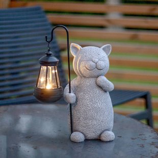 STAR TRADING LED sfeerlamp Smilla, grijs/zwart, hoogte 30 cm