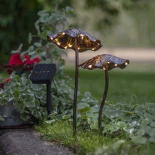 STAR TRADING LED sfeerlamp Lumini, bruin/brons, grondpen, metaal