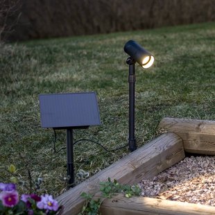 STAR TRADING LED-zonne-spot Powerspot 53 cm, 250 lm, zwart, grondpen
