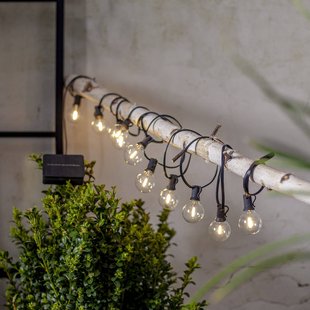 STAR TRADING LED lichtketting op zonne-energie Globe Mini, 10-lamps, 270 cm, 3000K
