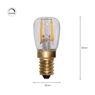 STAR TRADING LED lamp Soft Glow, E14, 150 lm, 2,2 W, 2100 K, helder, dimbaar.