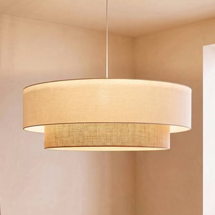 Boho-hanglamp, beige/jute, Ø 80 cm, textiel, E27 - Duolla - Slaapkamer - Stof - 1 lamp