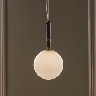 Torrano hanglamp rood, Ø 30 cm marmer - Globen Lighting - Woonkamer - Scandinavisch - 1 lamp