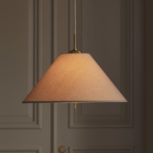 IRIS 50 hanglamp mokkabruin Ø 50 cm - Globen Lighting - Woonkamer - Scandinavisch - Stof - Met lampenkap