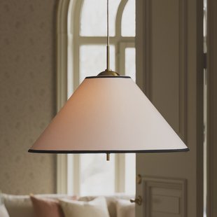 IRIS 50 hanglamp crèmekleurig Ø 50 cm - Globen Lighting - Woonkamer - Scandinavisch - Stof - Met lampenkap