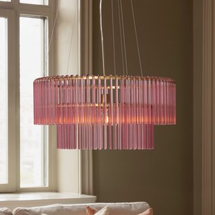 Hook 60 hanglamp van glas, roze - Globen Lighting - Woonkamer - Scandinavisch - 1 lamp