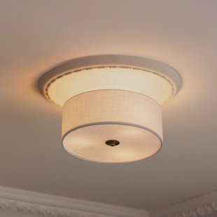 Noah 35 plafondlamp wit - Globen Lighting - Woonkamer - Scandinavisch - Stof - Met lampenkap