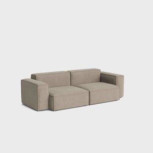 HAY Mags Soft Low Armrest bank 2,5-zits combinatie 1 Linara beige, afneembare bekleding