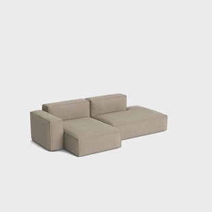 HAY Mags Soft Low Armrest bank 2,5-zits combinatie 3 Linara beige, linksgeplaatst, afneembare bekleding