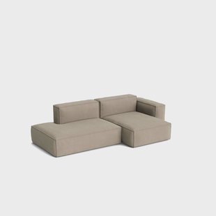 HAY Mags Soft Low Armrest bank 2,5-zits combinatie 3 Linara beige, rechtsgeplaatst, afneembare bekleding