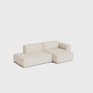 HAY Mags Soft Low Armrest bank 2,5-zits combinatie 3 Turf cream, rechtsgeplaatst, afneembare bekleding