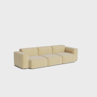 HAY Mags Soft Low Armrest bank 2,5-zits combinatie 1 Tartaglia Ocre white, afneembare bekleding