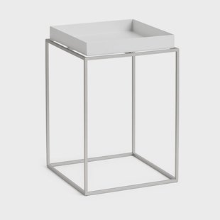 HAY Tray Table medium bijzettafel White-silicon grijs, 30x30x44 cm