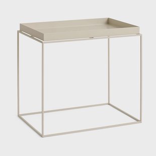 HAY Tray Table medium bijzettafel Warm beige, 40x60x54 cm