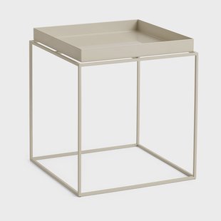 HAY Tray Table medium bijzettafel warm beige, 40x40x44 cm