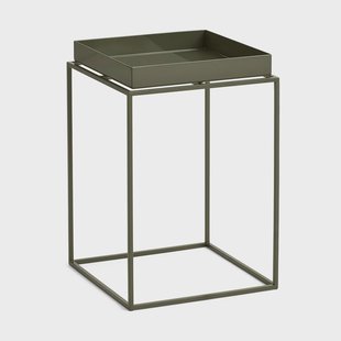 HAY Tray Table medium bijzettafel olijfgroen, 30x30x44 cm