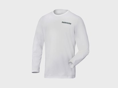 PARKSIDE Heren longsleeve, Fan Edition (wit, M)