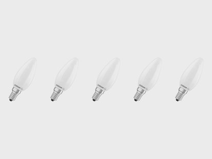 OSRAM Set van 5 LED-lampen Base Retro (CLB40, E14, 470 lm, 2700 K, Mat)