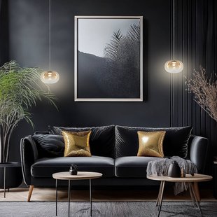 Milagro Lighting LED hanglamp Vaso, amberkleurig, Ø 18 cm, glas