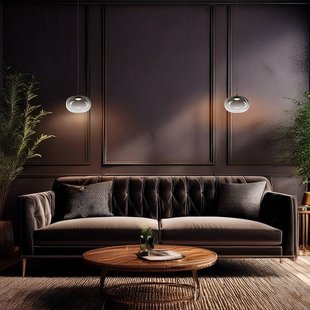 Milagro Lighting LED hanglamp Vaso, rookgrijs, Ø 18 cm, glas