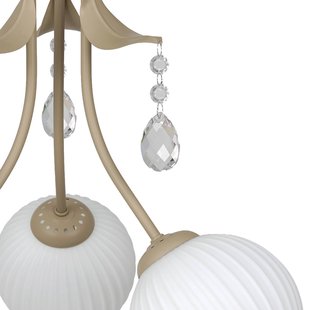 Milagro Lighting Plafondlamp Celeste, taupe, Ø 40 cm, metaal, 3-lamps