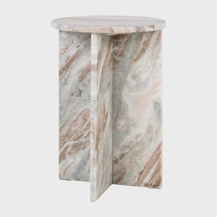 Richmond Ronde Bijzettafel Vevey Marmer, 35cm - Roze