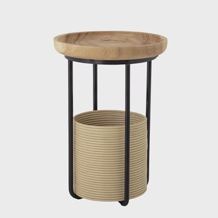 Bloomingville Ronde Bijzettafel Hitti 45cm - Naturel