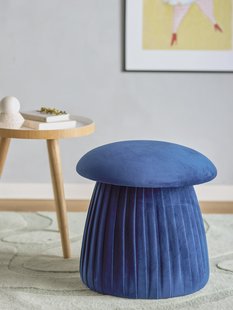 Bloomingville Poef Roberta - Blauw