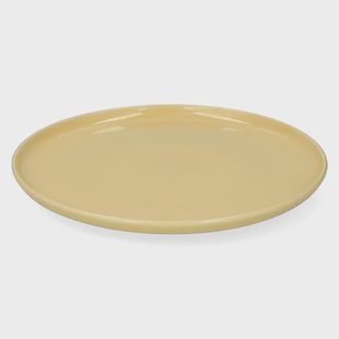 Dinerbord, reactieve glazuur, steengoed, korengeel, &Oslash;27 cm