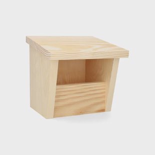 Nestkast voor roodborstje, grenenhout, 17 x 18 x 17.5 cm