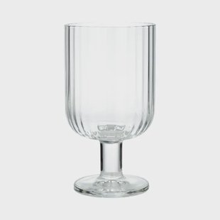 Wijnglas, geribbeld glas, stapelbaar, 340 ml
