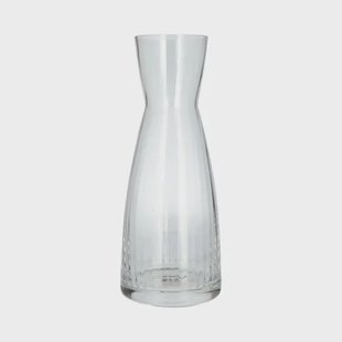 Karaf, kristalglas, geribbeld, 1 liter