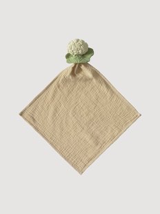 Handgemaakt knuffeldekentje Chloe the Cauliflower met bijtring