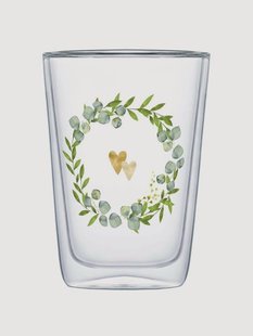 Latte macchiato glas Two Hearts van borosilicaatglas