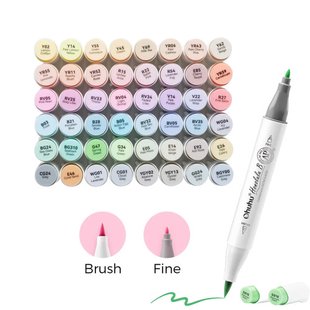 Ohuhu Honolulu B 48 kleuren Pastel Alcohol Art Markers Brush & Fine Sweetness