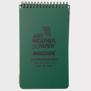 Modestone A133 Waterproof Top Spiral Notebook, 76 × 130 mm, Green, notitieboekje
