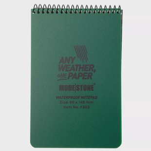 Modestone A333 Waterproof Top Spiral Notebook, 96 x 148 mm, Green, notitieboekje