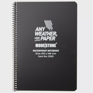 Modestone C503 Waterproof Side Spiral Notebook A5 Black, notitieboek